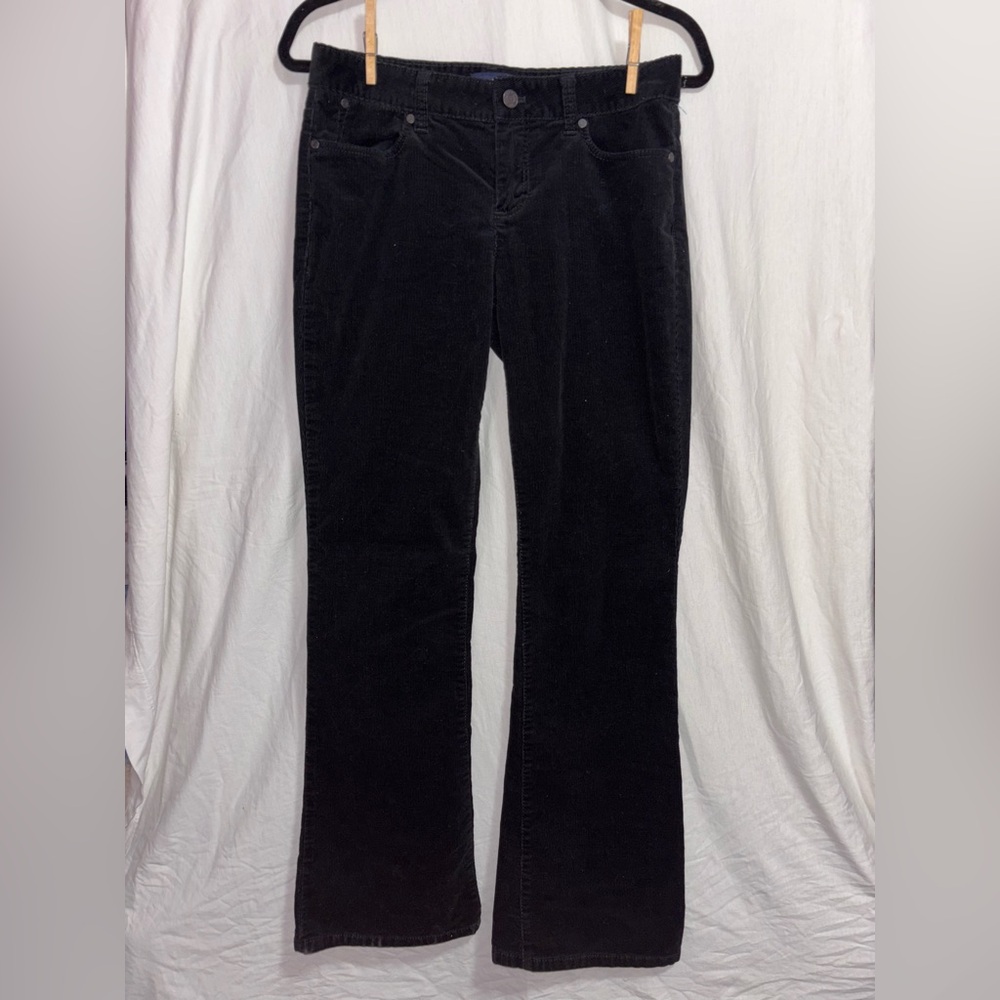 Talbots Signature Boot Black Corduroy Pants Size 4